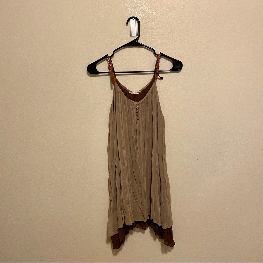 Olive green short dress